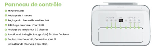 COMFEE' Easy Dry 20 | Déshumidificateur Connecté 20L avec Ioniseur – Image 3