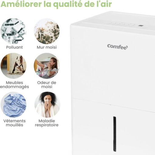 COMFEE' MDDPE-30DEN7 | Déshumidificateur Puissant 30L/jour – Image 4