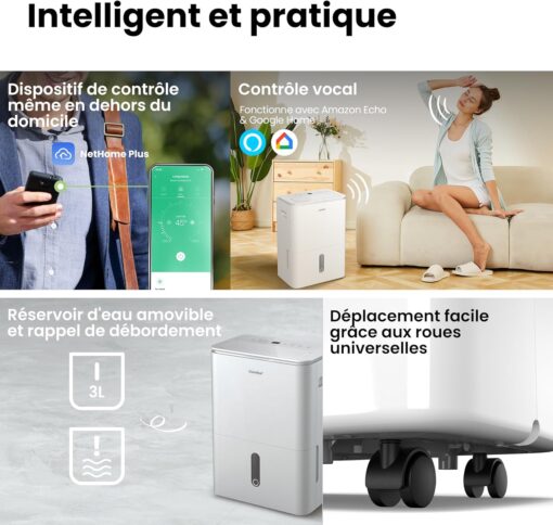COMFEE' Easy Dry 20 | Déshumidificateur Connecté 20L avec Ioniseur – Image 7