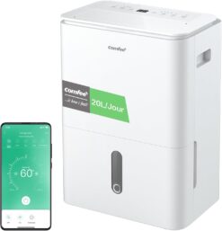 COMFEE' Easy Dry 20 | Déshumidificateur Connecté 20L avec Ioniseur