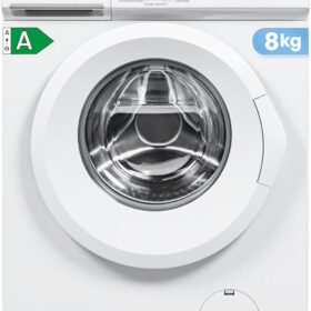 COMFEE Lave-linge Frontal 8kg Compact – Moteur BLDC Anti-Vibration 1400 tr/min, 15 Programmes + Vapeur, Classe A, Profondeur 48cm CFE12EW80-W-FR