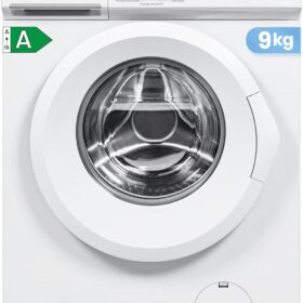 COMFEE Lave-linge Frontal 9kg Compact – Moteur BLDC Anti-Vibration 1400 tr/min, 15 Programmes + Vapeur, Classe A, Profondeur 50cm CFE12EW90-W
