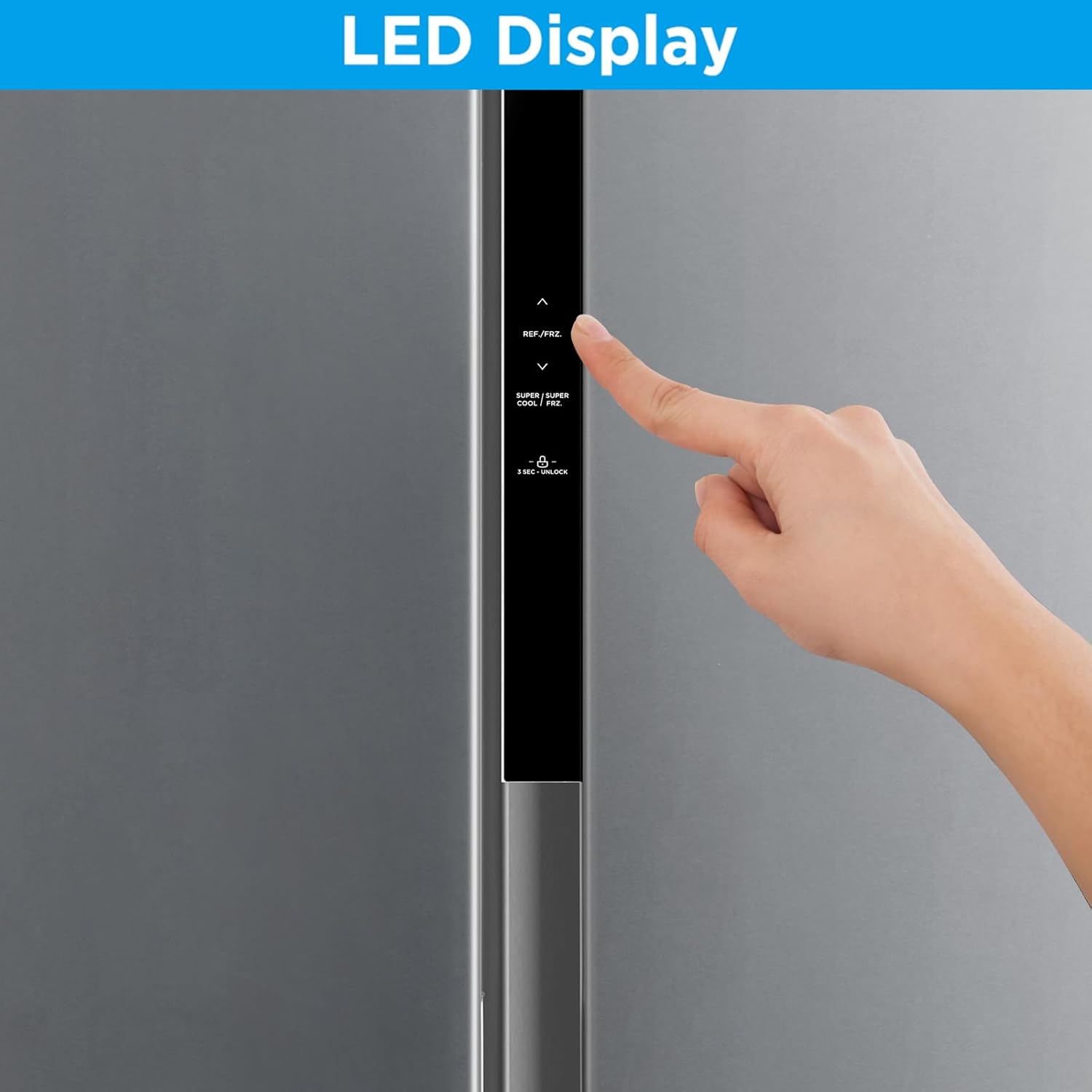 Side-by-Side Kühlschrank Comfee RCS609IX2 – No Frost, Inverter, 460L, Doppelte Temperaturkontrolle – Edelstahl – Bild 6