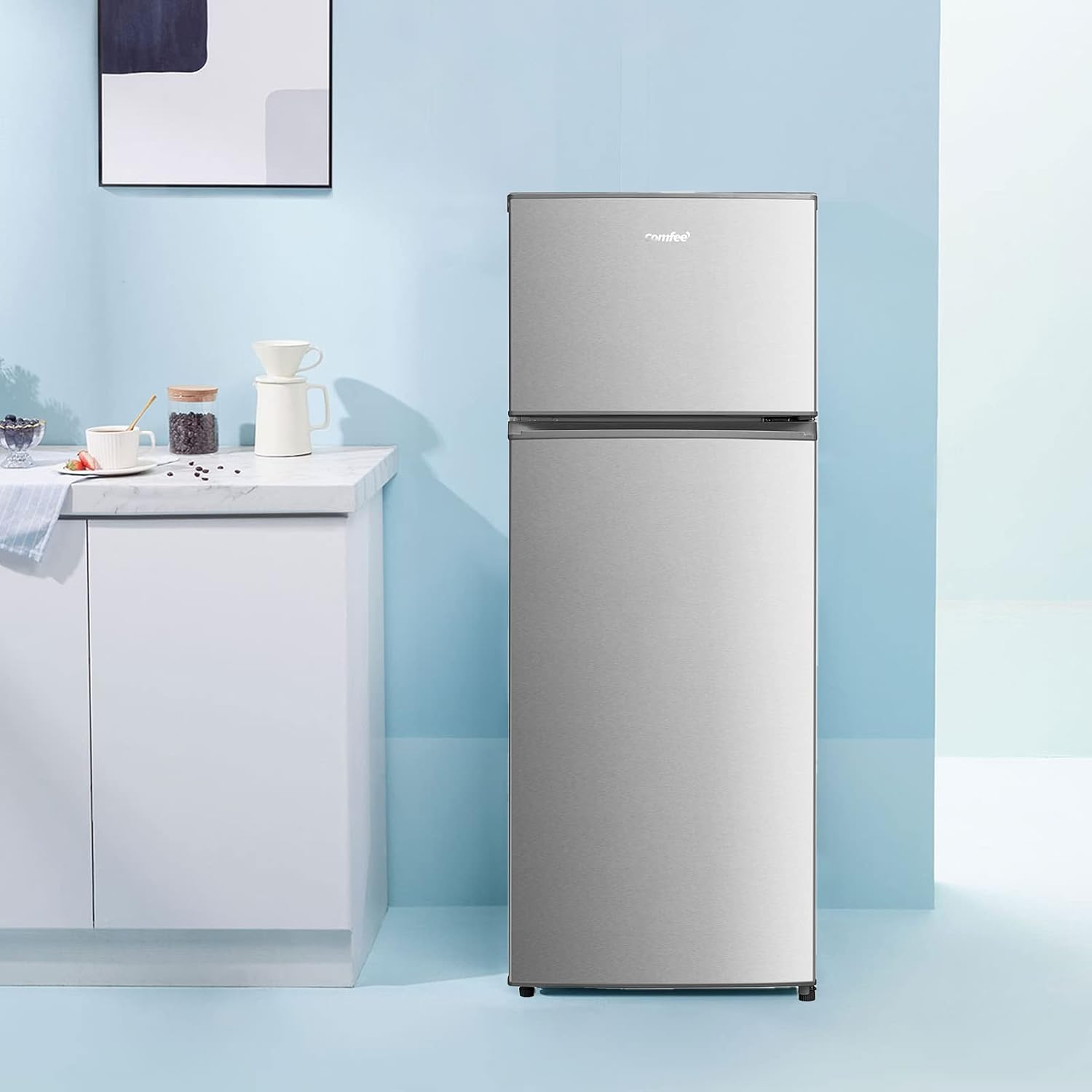 Kühl-Gefrierkombination Comfee RCB359IX2 – 262 L, Low Frost, Leise 39 dB, LED-Beleuchtung, Edelstahl – Bild 5