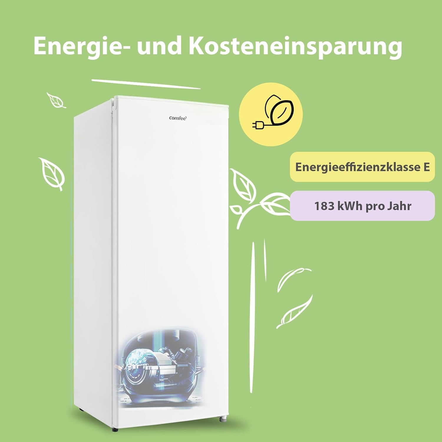 COMFEE RCU160WH2(E) | Gefrierschrank 160L mit GMCC Kompressor – Bild 4