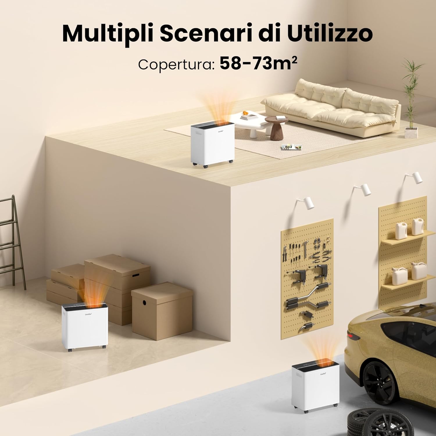 COMFEE CDDAE-30DEN7-QA3 | Deumidificatore Smart 30L con APP e Serbatoio Laterale - immagine 2