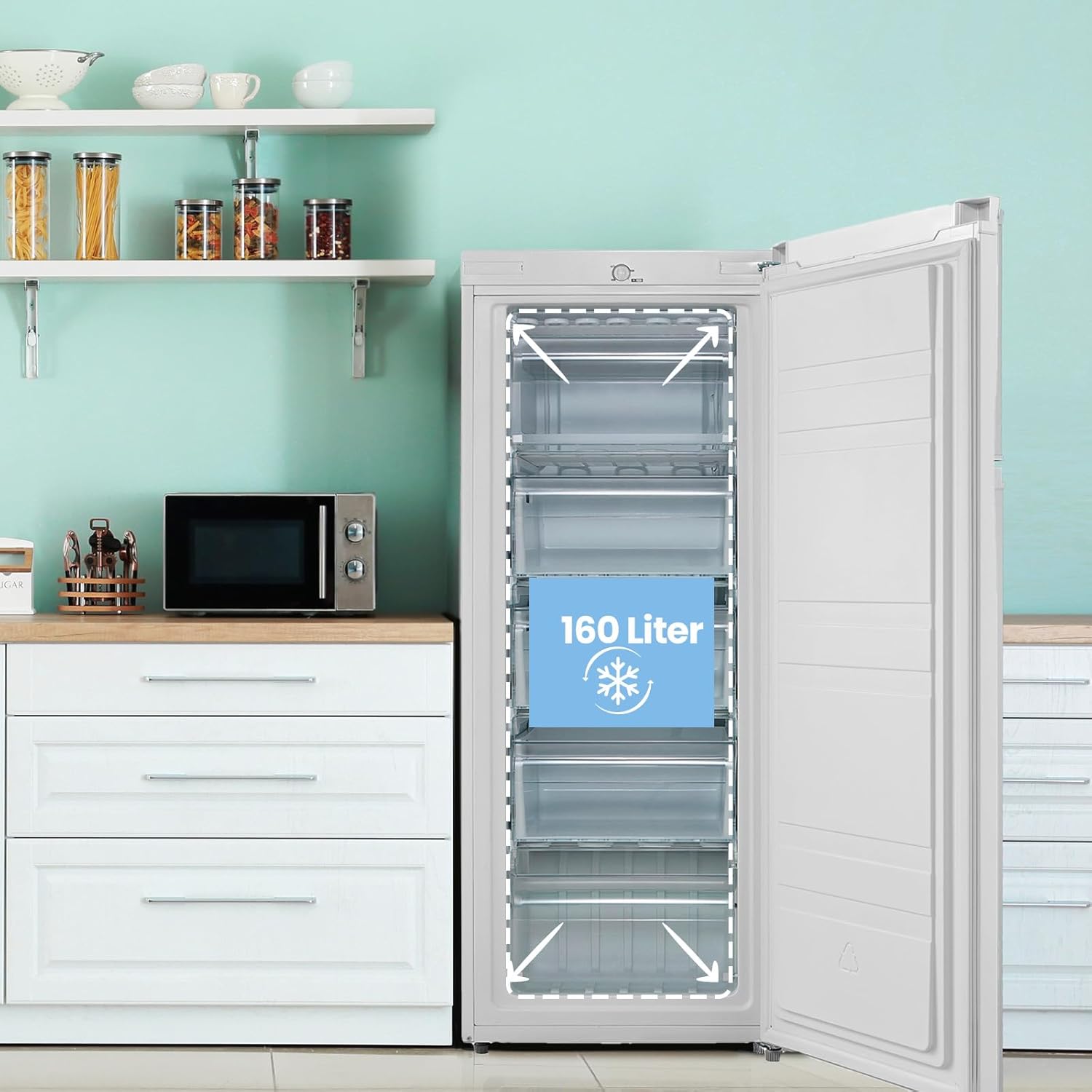 COMFEE RCU160WH2(E) | Gefrierschrank 160L mit GMCC Kompressor – Bild 7