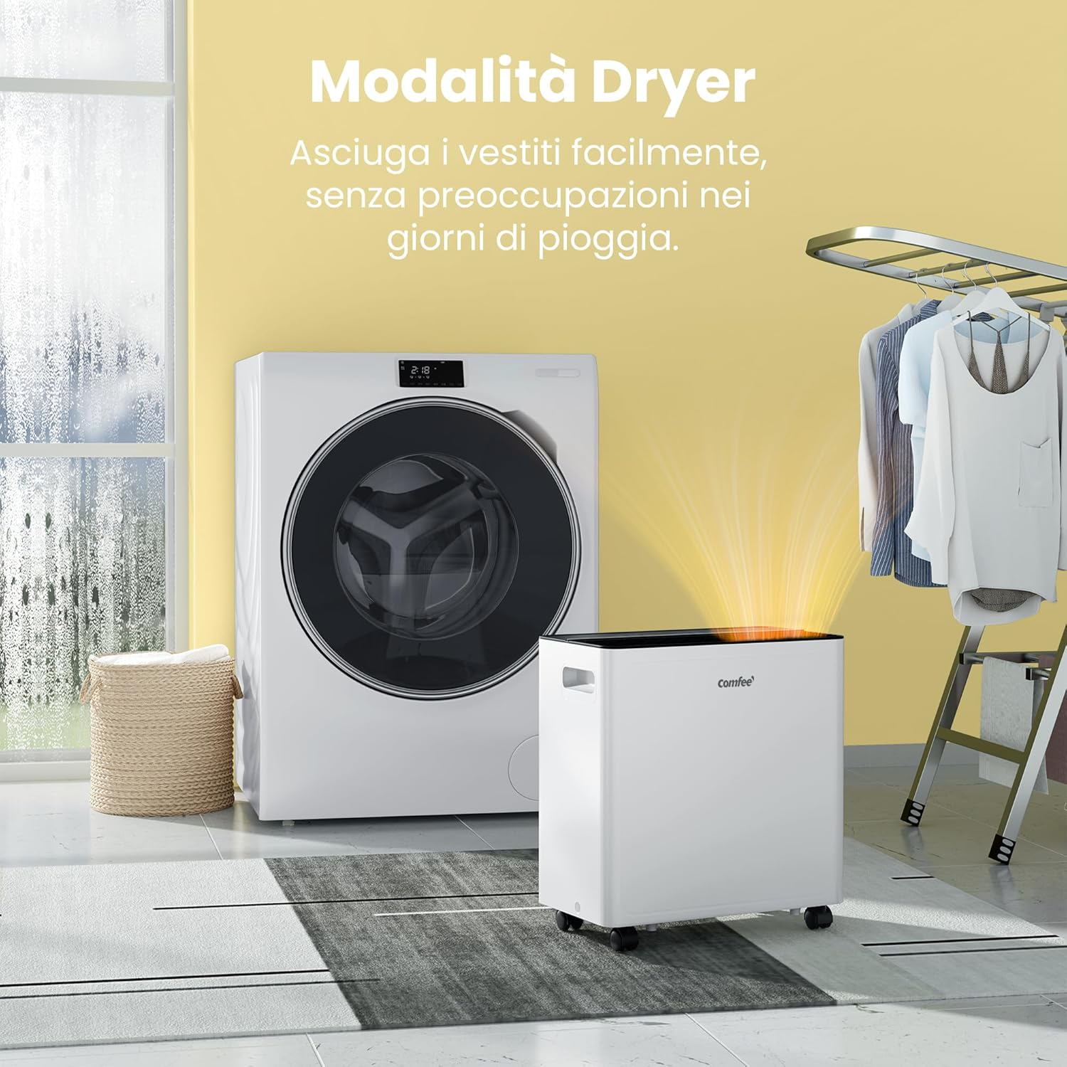 COMFEE CDDAE-30DEN7-QA3 | Deumidificatore Smart 30L con APP e Serbatoio Laterale - immagine 6