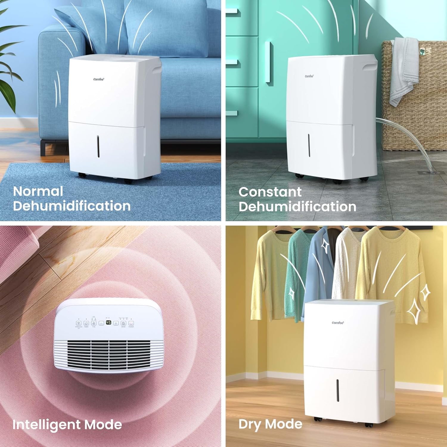 COMFEE MDDF-20DEN7-WF | Luftentfeuchter 20L mit App & Alexa – Bild 9