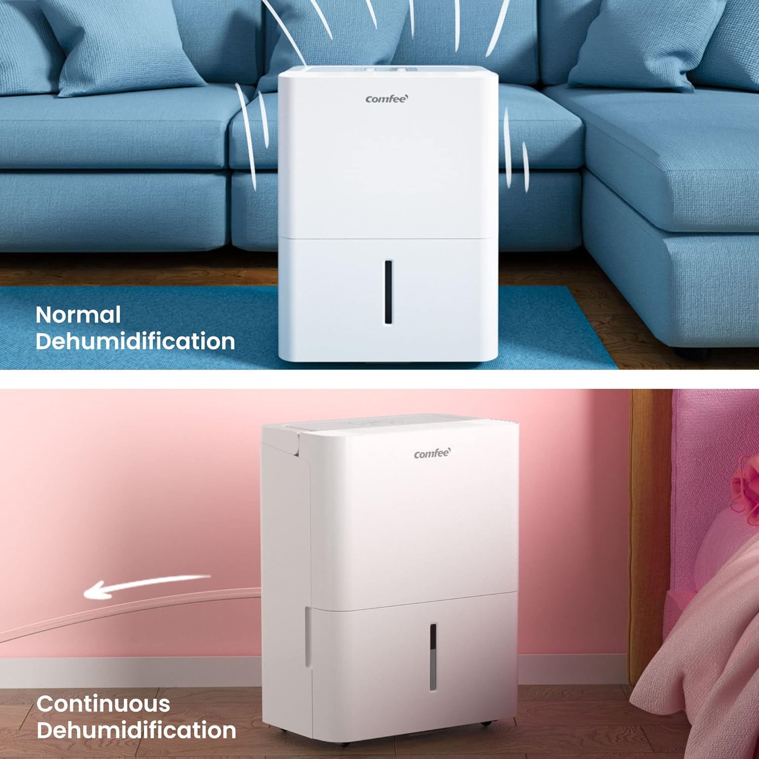 COMFEE MDDN-10DEN7 | Kompakter Luftentfeuchter 10L für kleine Räume – Bild 7