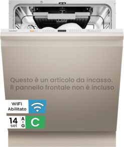 COMFEE CDWPB1415P(S)-W-EU | Lavastoviglie da Incasso 14 Coperti, IoT MSmartHome, Funzione Mezzo Carico, Asciugatura Extra – Inox
