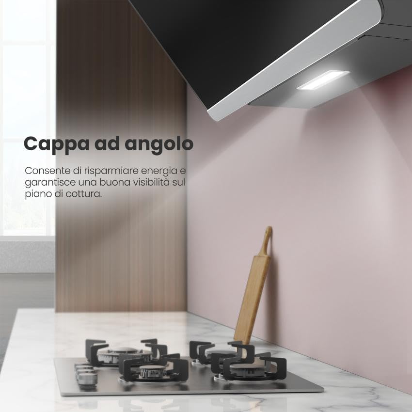 COMFEE CHK 3.6J64A1B | Wandhaube 60cm mit Touch-Bedienung & LED | Schwarz – Bild 6