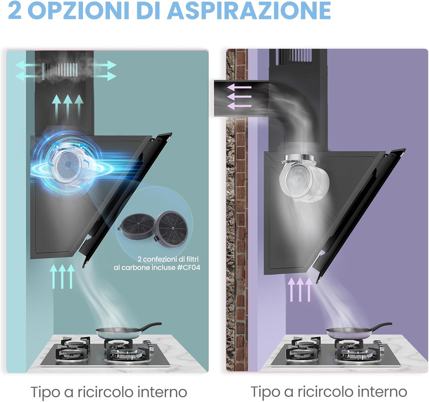 COMFEE CHK 3.6J64A1B | Wandhaube 60cm mit Touch-Bedienung & LED | Schwarz – Bild 4