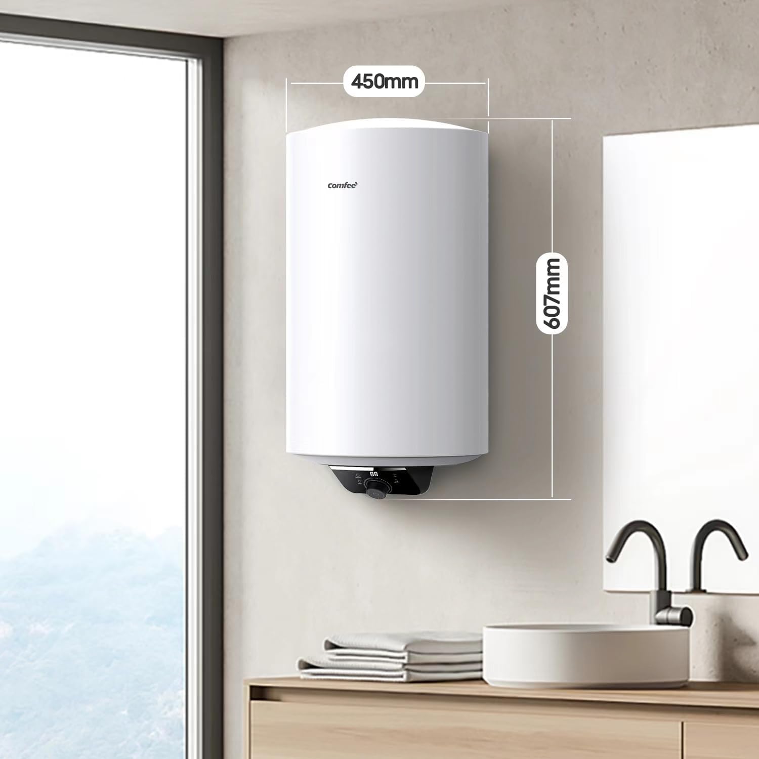 COMFEE D50-15EFG | Scaldabagno Elettrico Smart 50 L Wi-Fi, Programmi, Sterilizzazione, Classe B - immagine 9