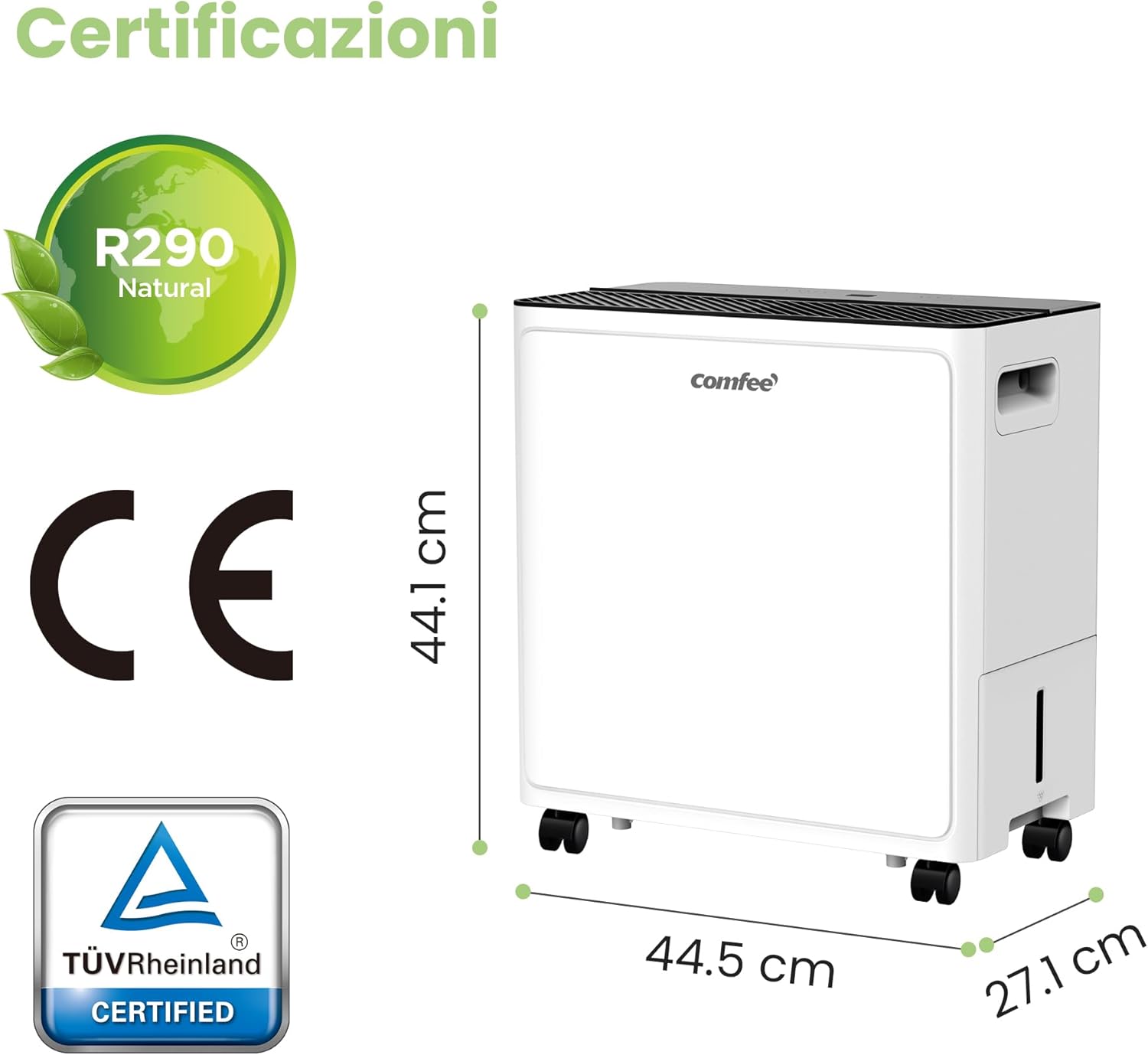 COMFEE CDDAE-30DEN7-QA3 | Deumidificatore Smart 30L con APP e Serbatoio Laterale - immagine 11