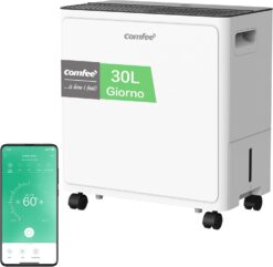 COMFEE CDDAE-30DEN7-QA3 | Deumidificatore Smart 30L con APP e Serbatoio Laterale