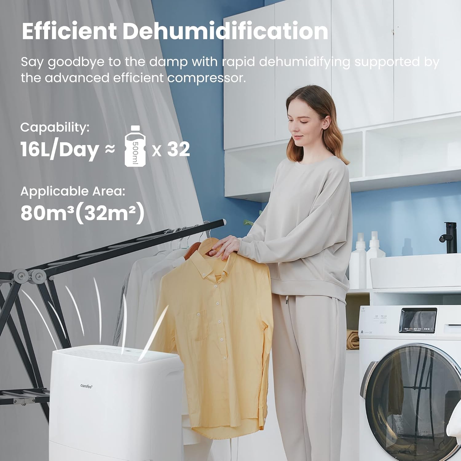 COMFEE MDDF-16DEN7-WF | Luftentfeuchter 16L mit App & Alexa – Bild 8