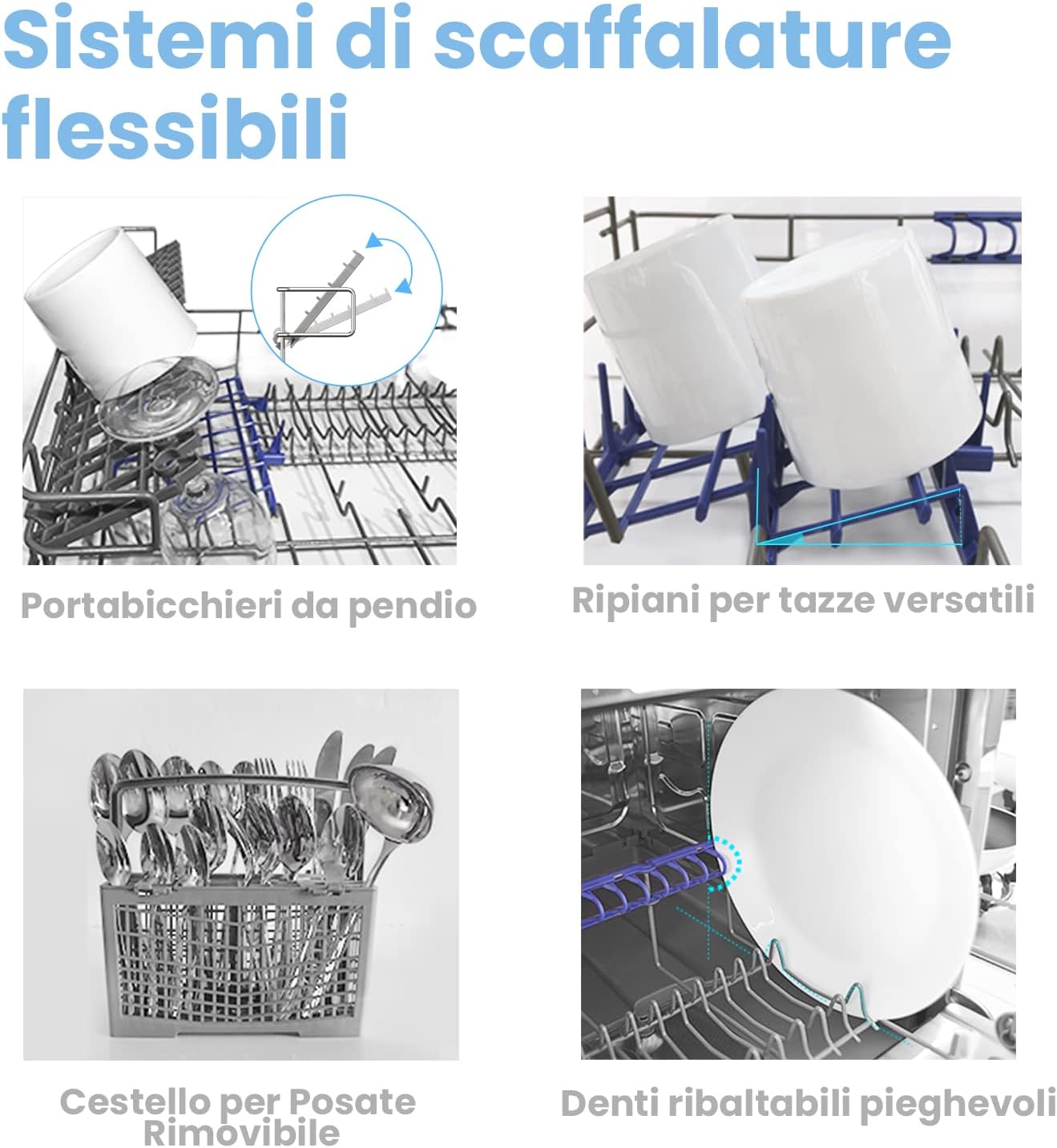 COMFEE TD602E-W | Kompakter Tischgeschirrspüler 6 Maßgedecke | Mini Spülmaschine – Bild 6