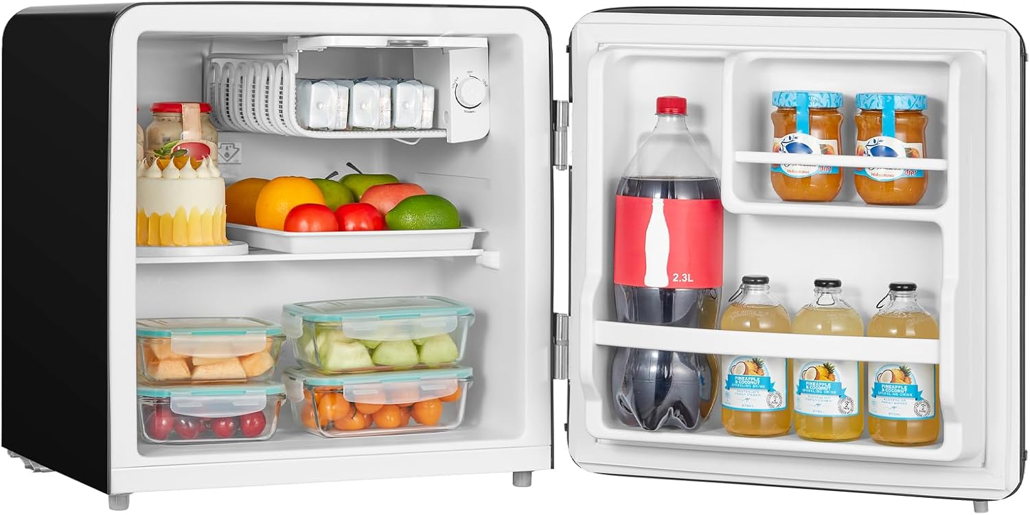 Mini Kühlschrank Retro Comfee RCD50BL2EURT(E) – 47L, LED, Schwarz – Bild 5