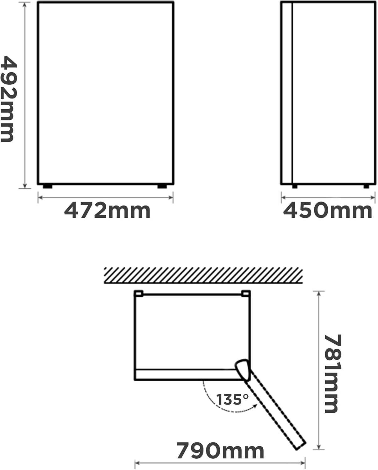 COMFEE RCD50WH2(E) | Mini-Kühlschrank 43L mit Gefrierfach & Chiller Box – Bild 4