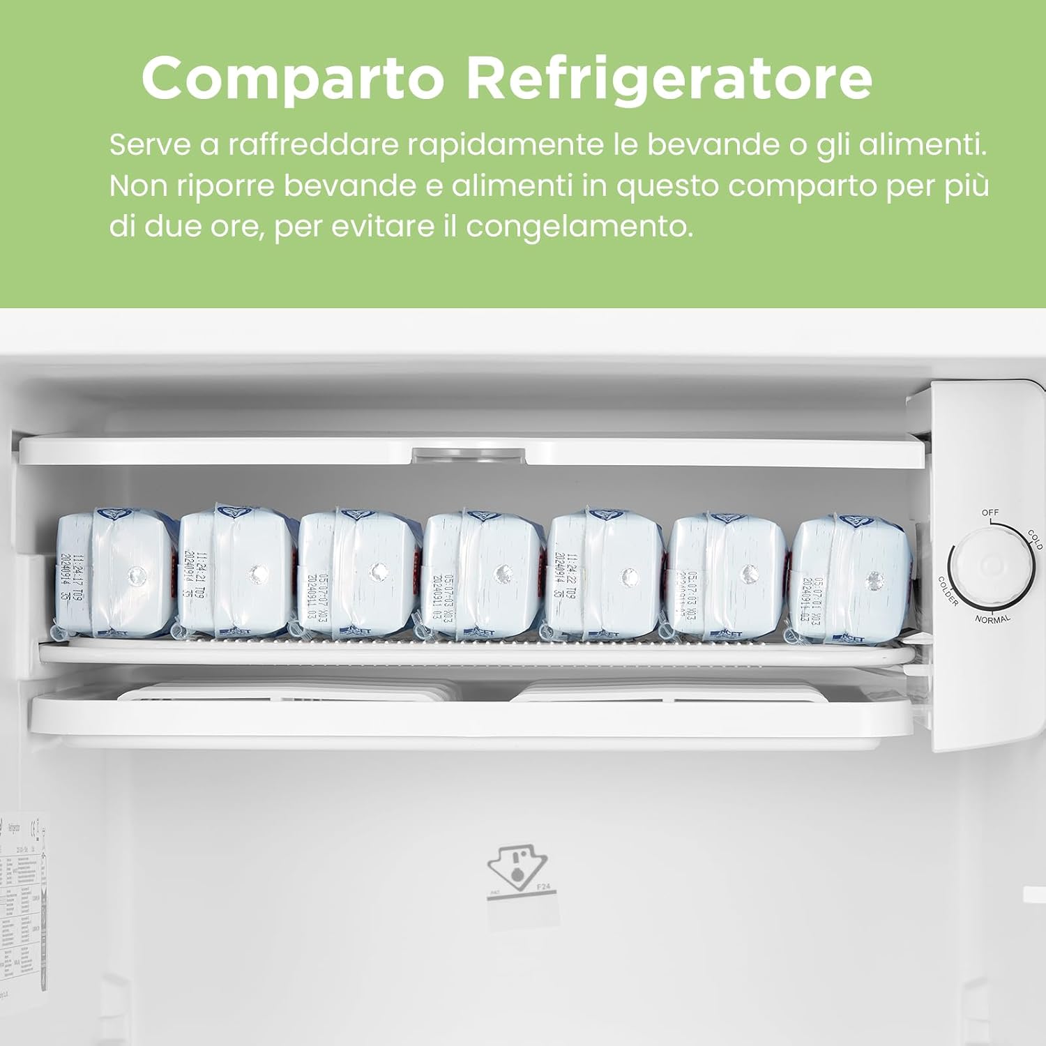 Retro Kühlschrank Comfee RCD93BL2EURT(E) – 93L, Unterbau, LED, Schwarz – Bild 7