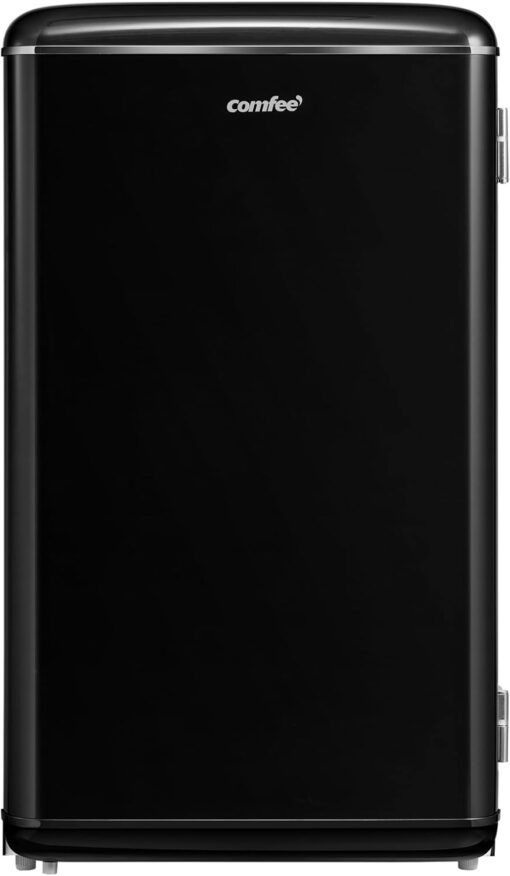 Réfrigérateur Rétro Comfee RCD93BL2EURT(E) – 93L, Sous-Plan, LED, Noir