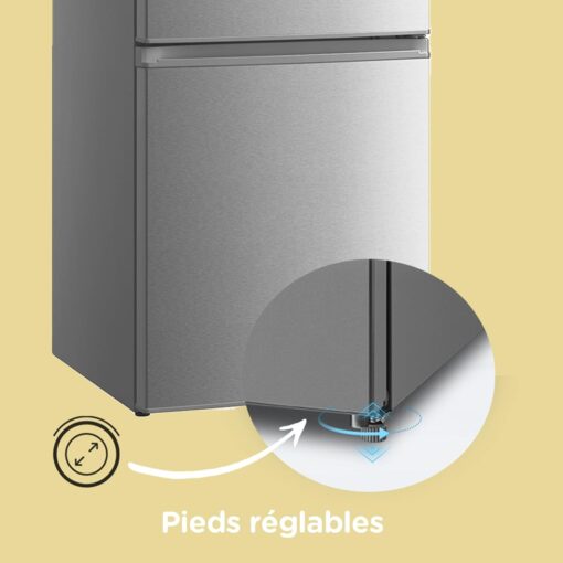 Réfrigérateur Combiné Comfee RCB359IX2 – 262 L, Low Frost, Silencieux 39 dB, Éclairage LED, Finition Inox – Image 7