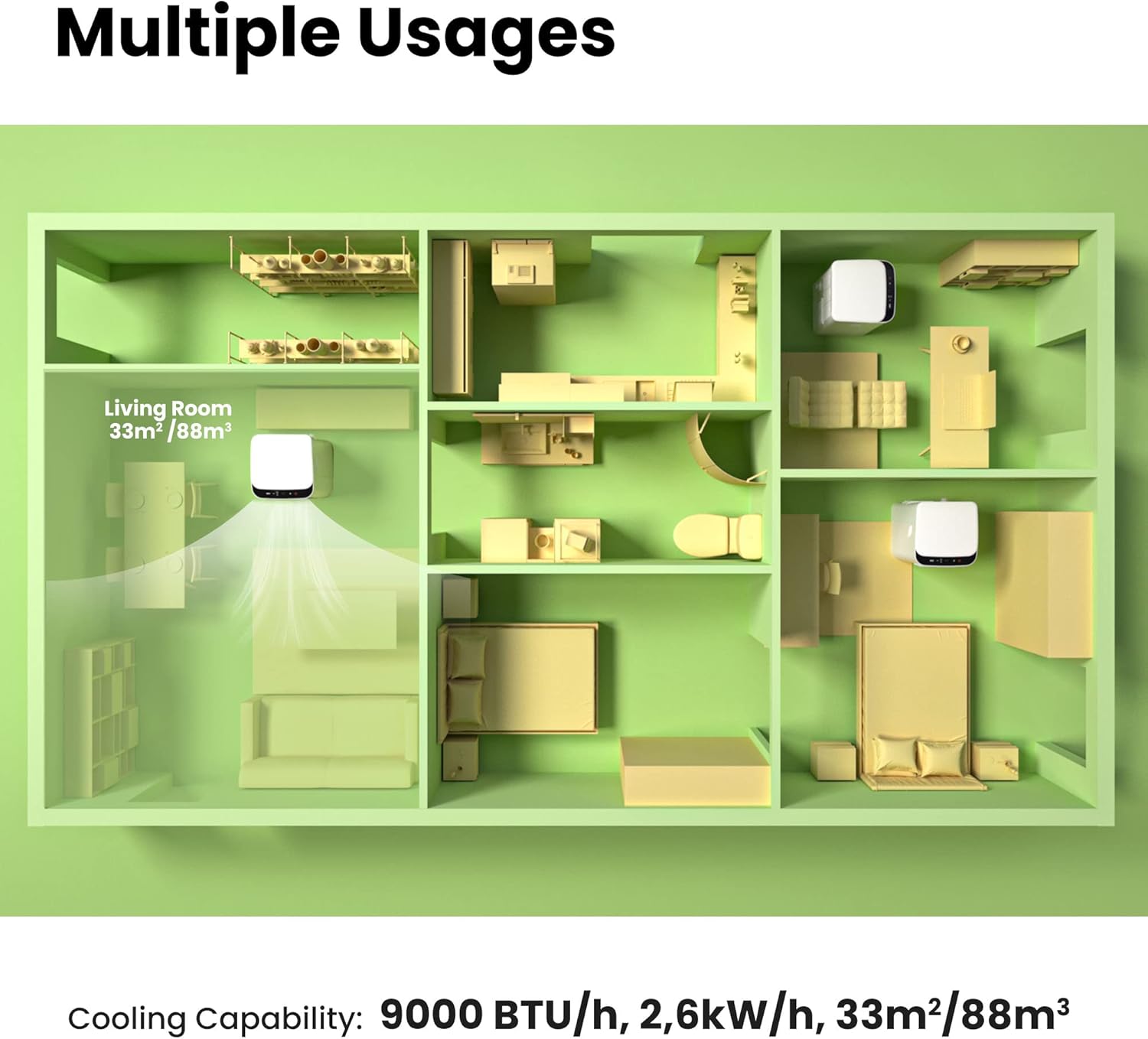 COMFEE MPPH-09CRN7 | Climatiseur Mobile 9000 BTU 3-en-1 – Image 7