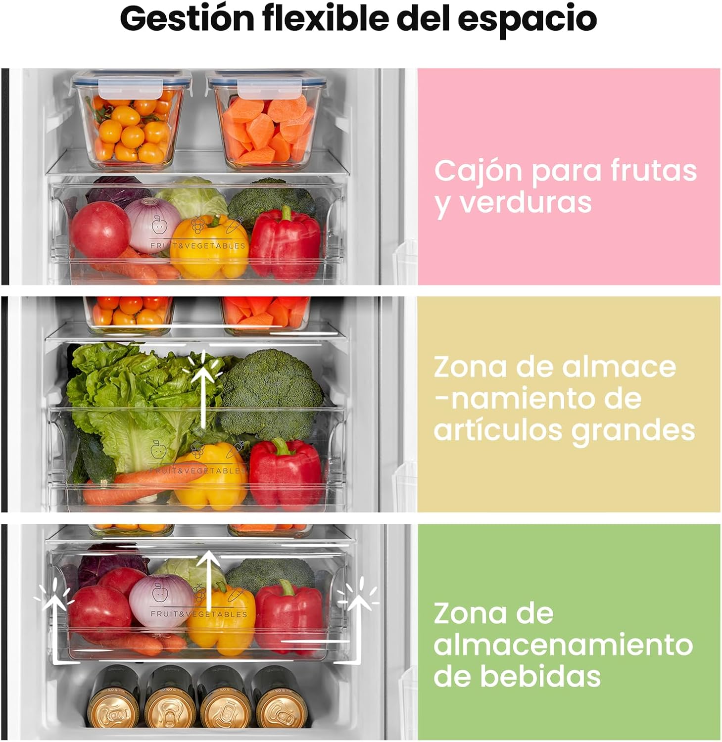 Réfrigérateur Comfee RCB169DK2(E) – 174L, Low Frost, Thermostat réglable, LED, Finition noire élégante – Image 7