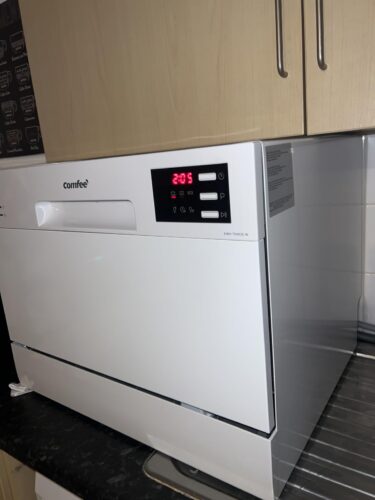 COMFEE' Table Top Dishwasher 6 Place Settings | Mini Countertop Dishwasher with LED Display & Delay Start photo review