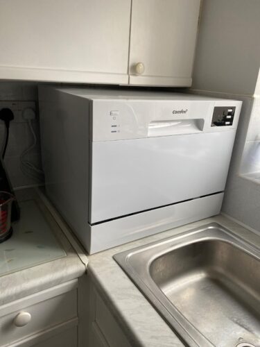 COMFEE' Table Top Dishwasher 6 Place Settings | Mini Countertop Dishwasher with LED Display & Delay Start photo review