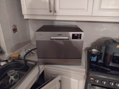 COMFEE' Table Top Dishwasher 6 Place Settings | Mini Countertop Dishwasher with LED Display & Delay Start photo review