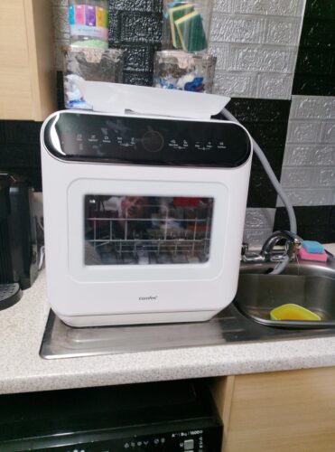 COMFEE' Table Top Dishwasher 6 Place Settings | Mini Countertop Dishwasher with LED Display & Delay Start photo review