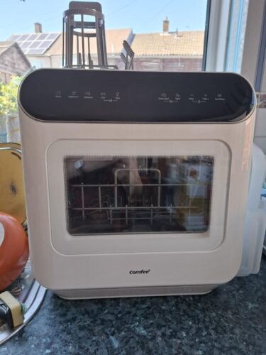 COMFEE' Table Top Dishwasher 6 Place Settings | Mini Countertop Dishwasher with LED Display & Delay Start photo review
