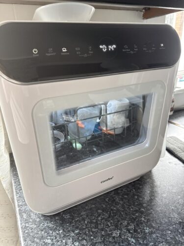 COMFEE' Table Top Dishwasher 6 Place Settings | Mini Countertop Dishwasher with LED Display & Delay Start photo review