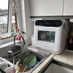 COMFEE' Table Top Dishwasher 6 Place Settings | Mini Countertop Dishwasher with LED Display & Delay Start photo review