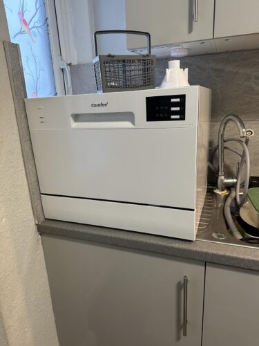 COMFEE' Table Top Dishwasher 6 Place Settings | Mini Countertop Dishwasher with LED Display & Delay Start photo review