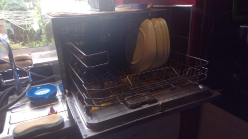 COMFEE' Table Top Dishwasher 6 Place Settings | Mini Countertop Dishwasher with LED Display & Delay Start photo review