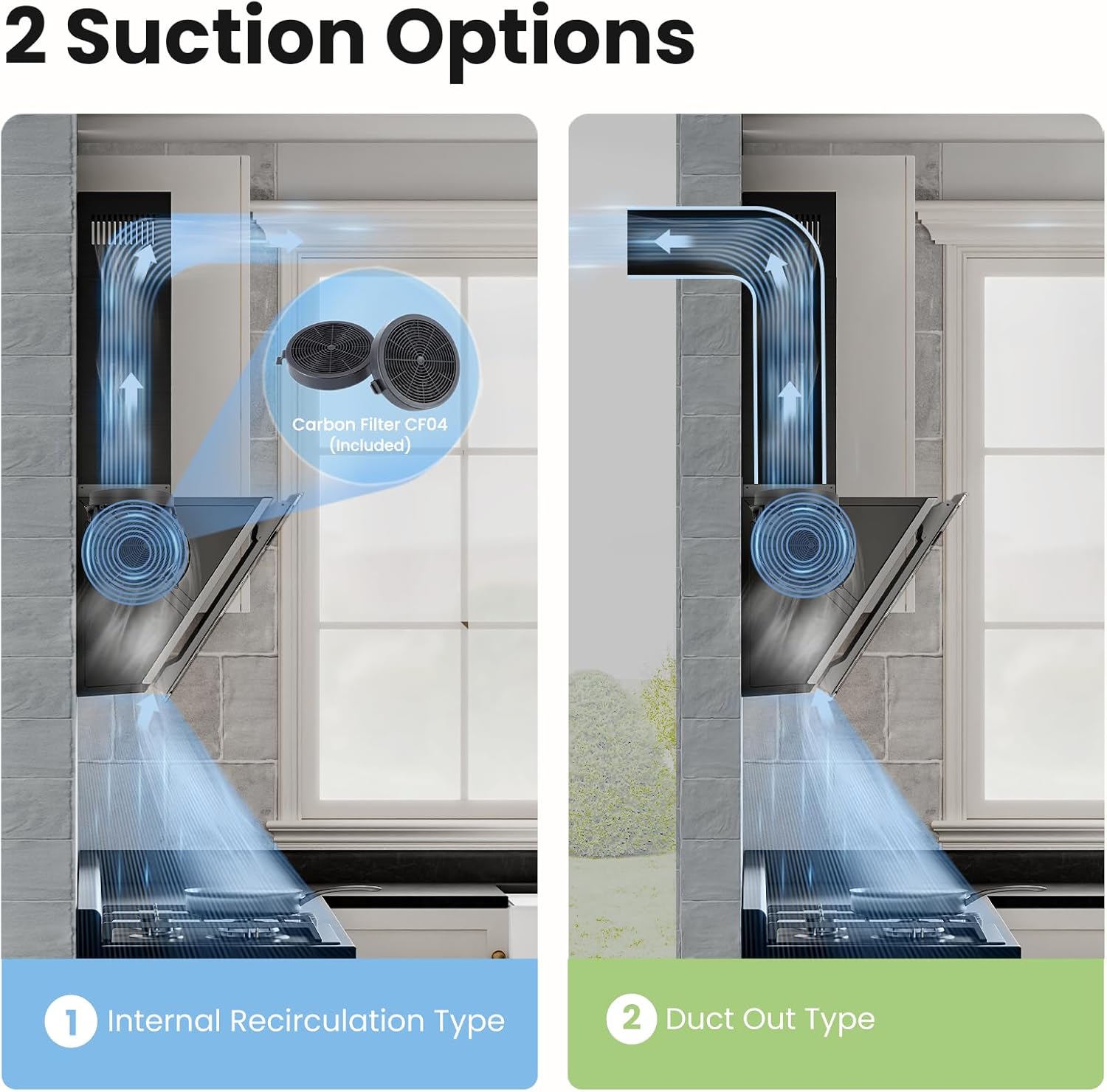 COMFEE 60cm Angled Cooker Hood | A++ Energy Class Black Glass Extractor - Image 5