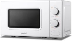 COMFEE' 20L Compact White Microwave | 700W Manual Control Countertop Microwave