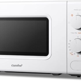 COMFEE’ 20L Compact White Microwave | 700W Manual Control Countertop Microwave