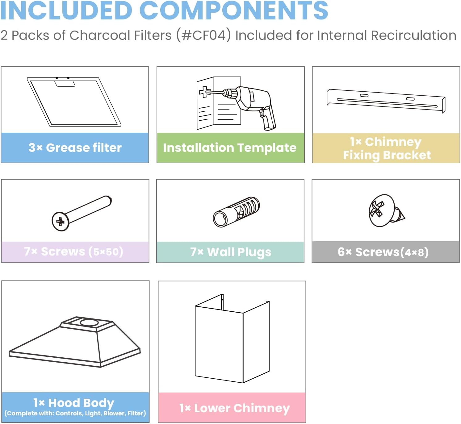 COMFEE 90cm Chimney Cooker Hood A++ | Stainless Steel Extractor - Image 6