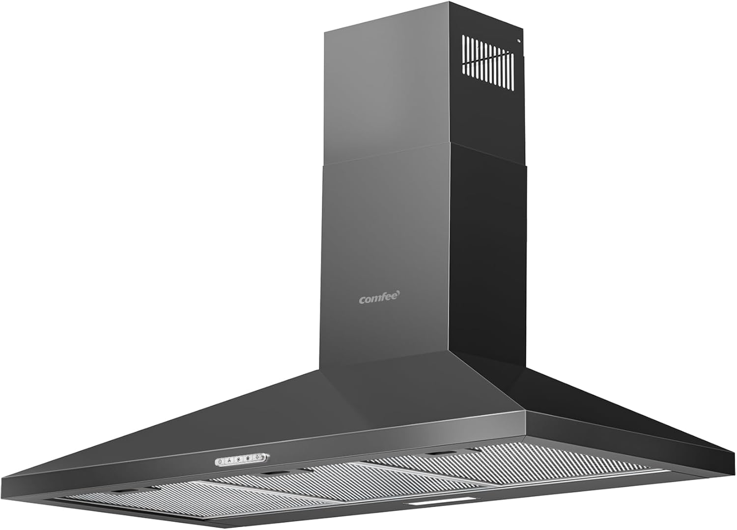 COMFEE 90cm Black Chimney Cooker Hood PYRA17B-90 | 400m³/h - Image 2