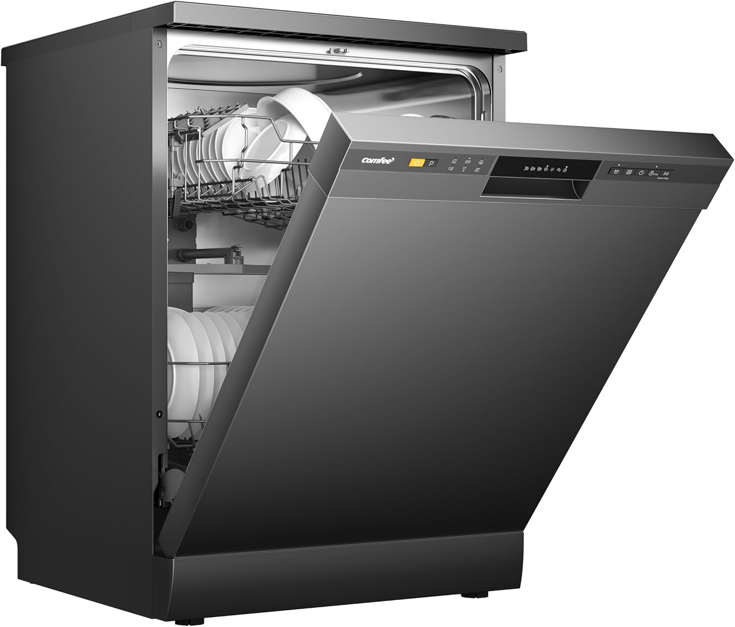COMFEE' Full Size 60cm Black | 12-Place Freestanding Dishwasher - Image 4
