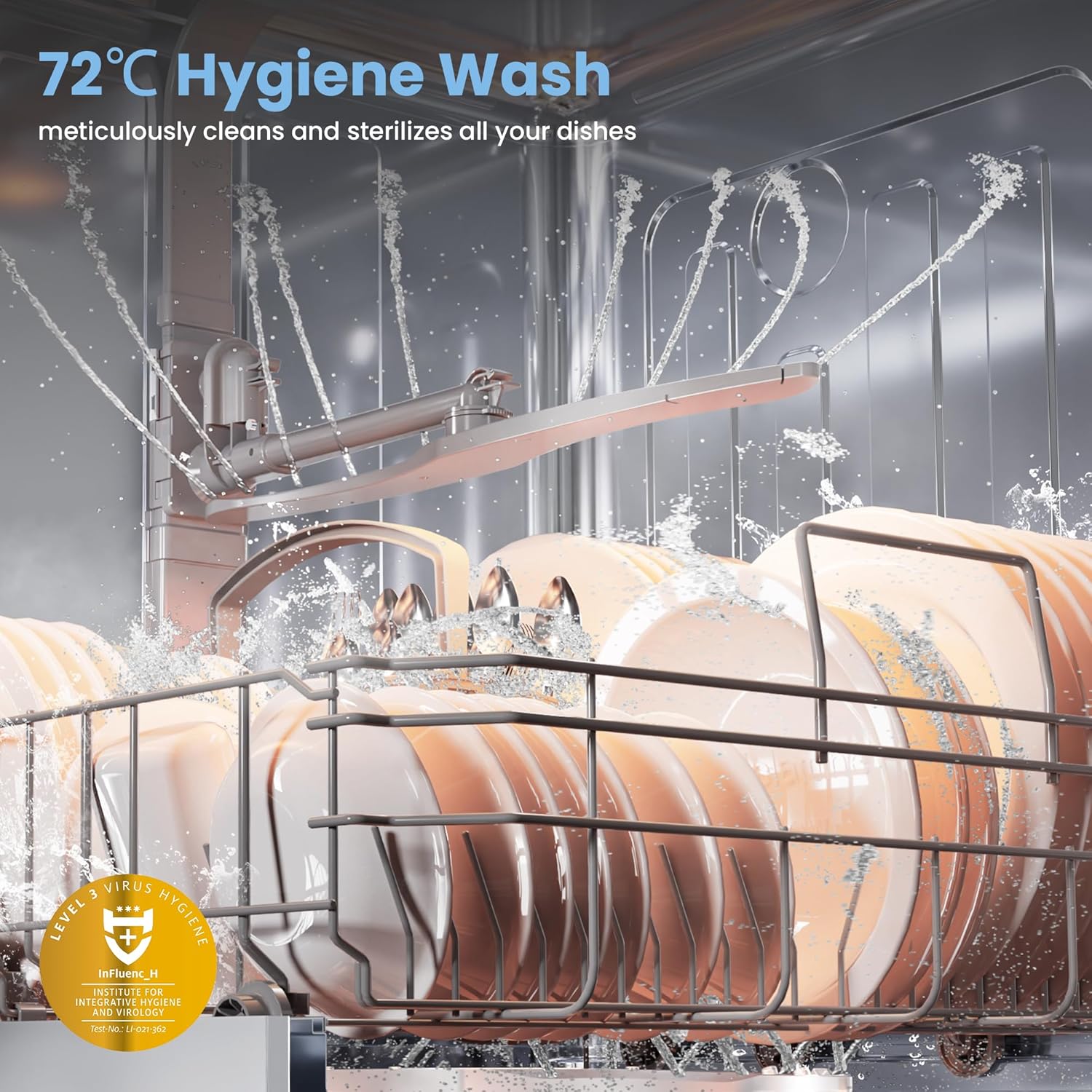 COMFEE' Full Size 60cm White | 12-Place Dishwasher UK - Image 6