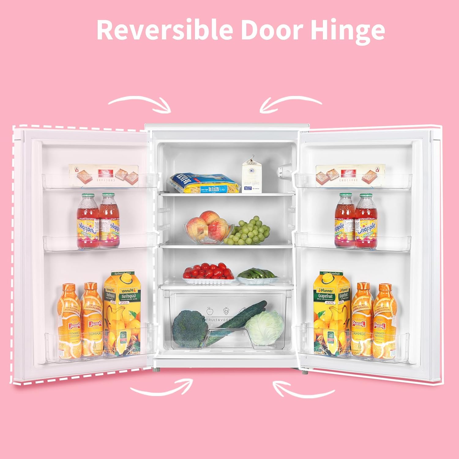 COMFEE RCD133WH2(E) | 131L Under Counter Larder Fridge - Freestanding White Refrigerator - Image 6