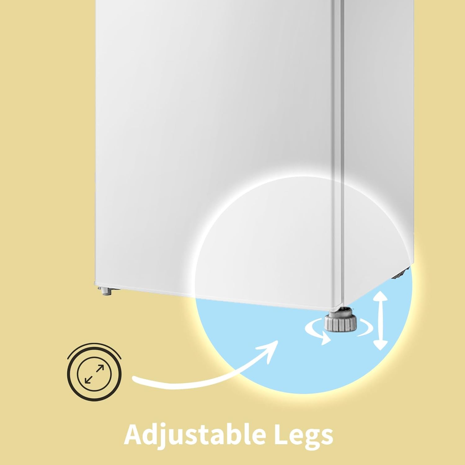 COMFEE RCD133WH2(E) | 131L Under Counter Larder Fridge - Freestanding Black Refrigerator - Image 4