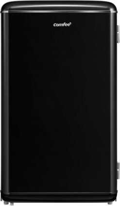 COMFEE RCD93BL2UKRT(E) | 93L Retro Under Counter Fridge - Vintage Style Black with Chiller Box