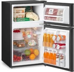 COMFEE RCT87WH1(E) | 87L Compact Under Counter Fridge Freezer - Freezer-on-Top Black