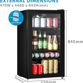 COMFEE’ RCZ99BG2(E) Beer & Drinks Fridge 93L | Holds 115 Cans | Under Counter